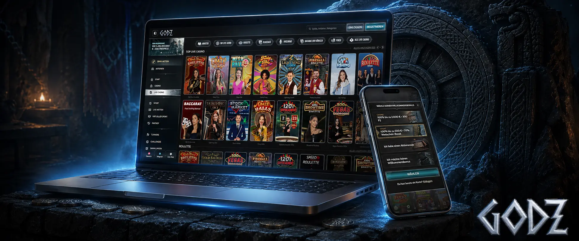 So startest du mit Live Spielen